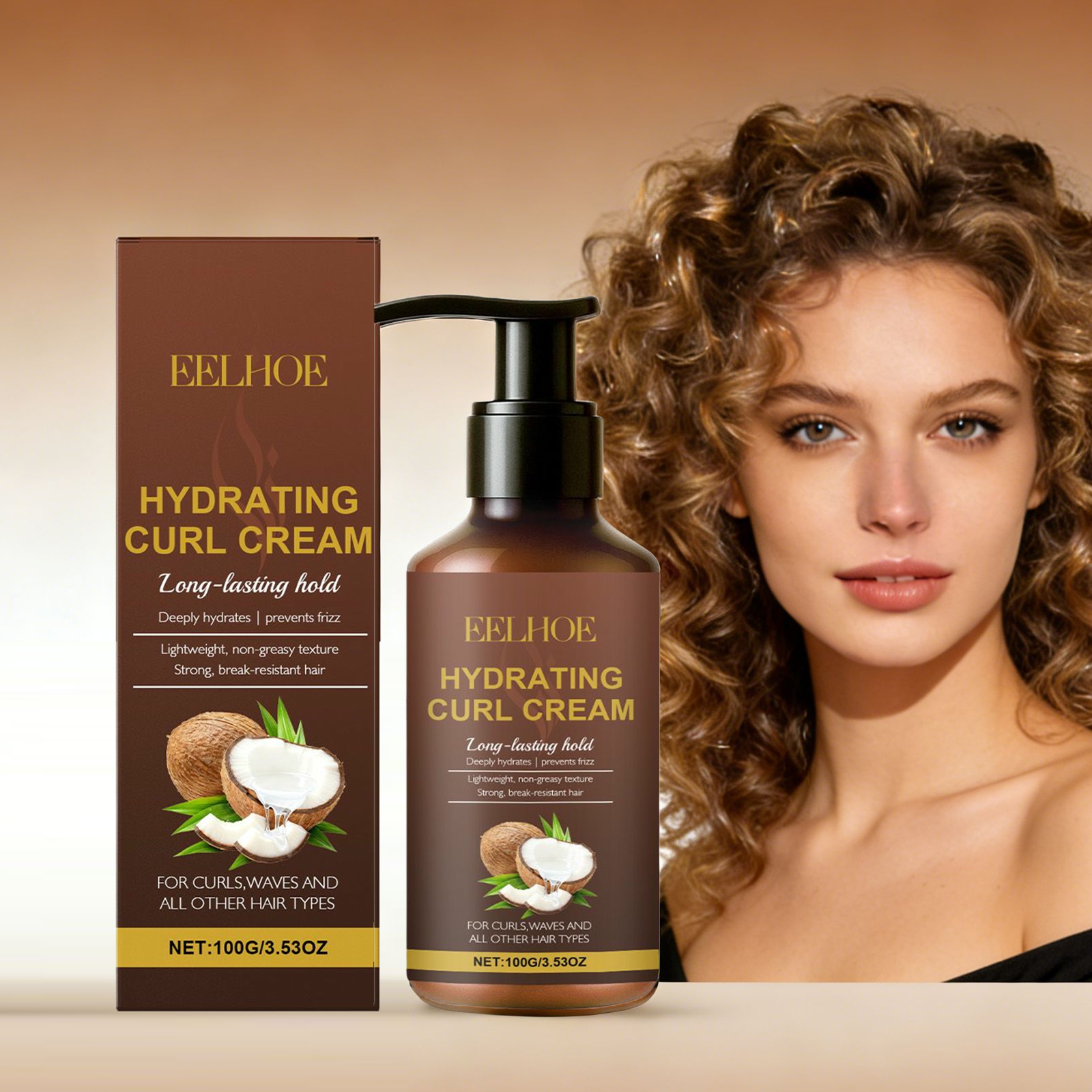 Hair Care For Wavy Hair - Curl Styling Cream for Wavy and