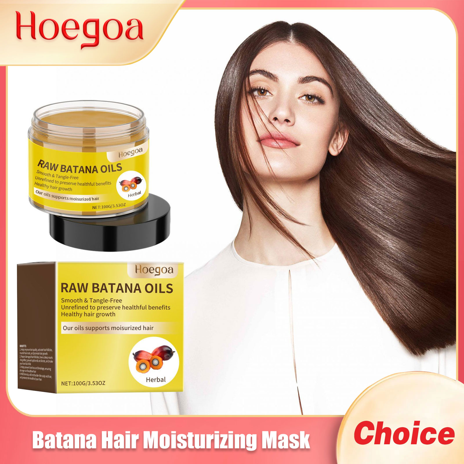 Hair Care Garnier - Batana Hair Moisturizing Mask Improving Growth
