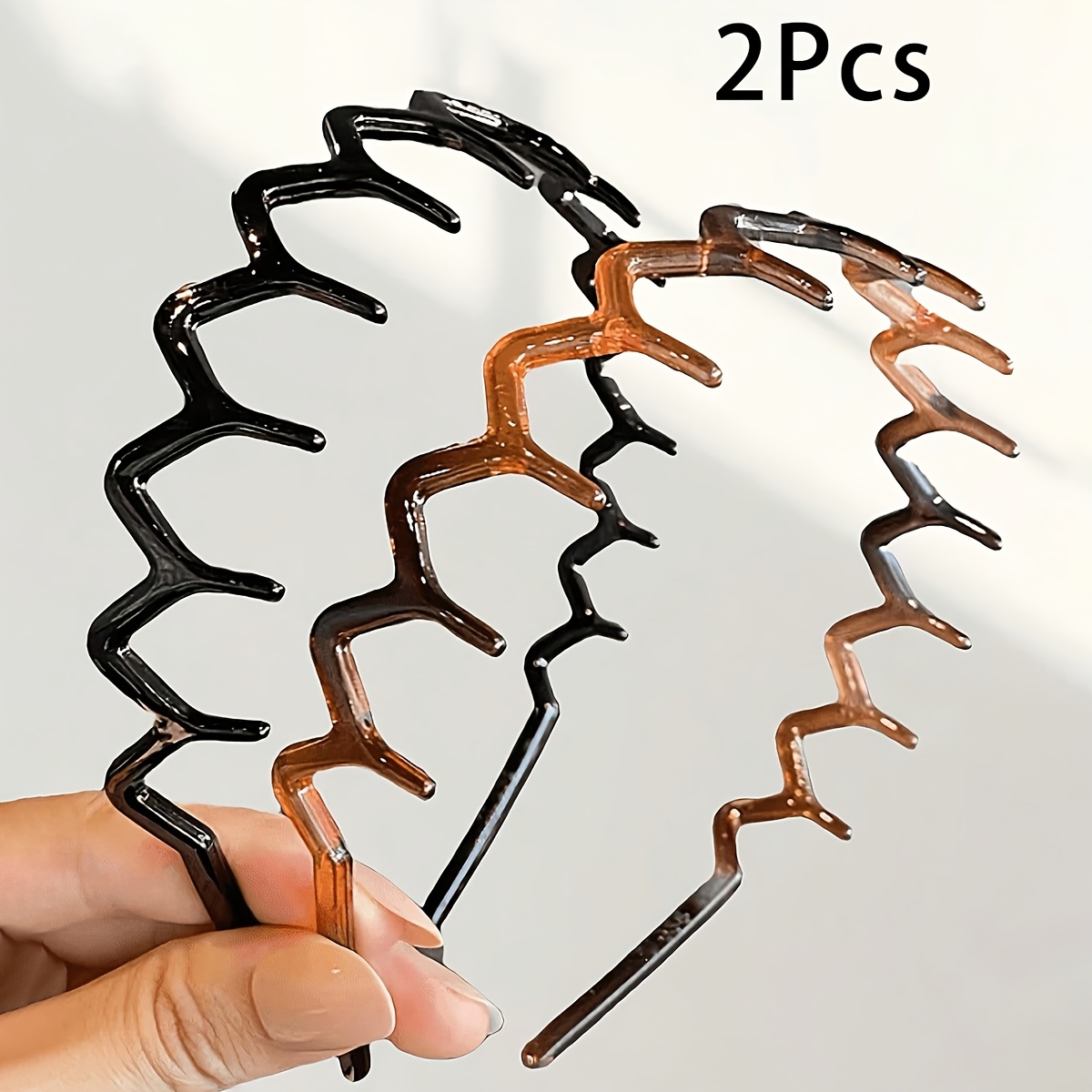 Hair Care For Wavy Hair - 2Pcs Wavy Tooth Hair Bands for
