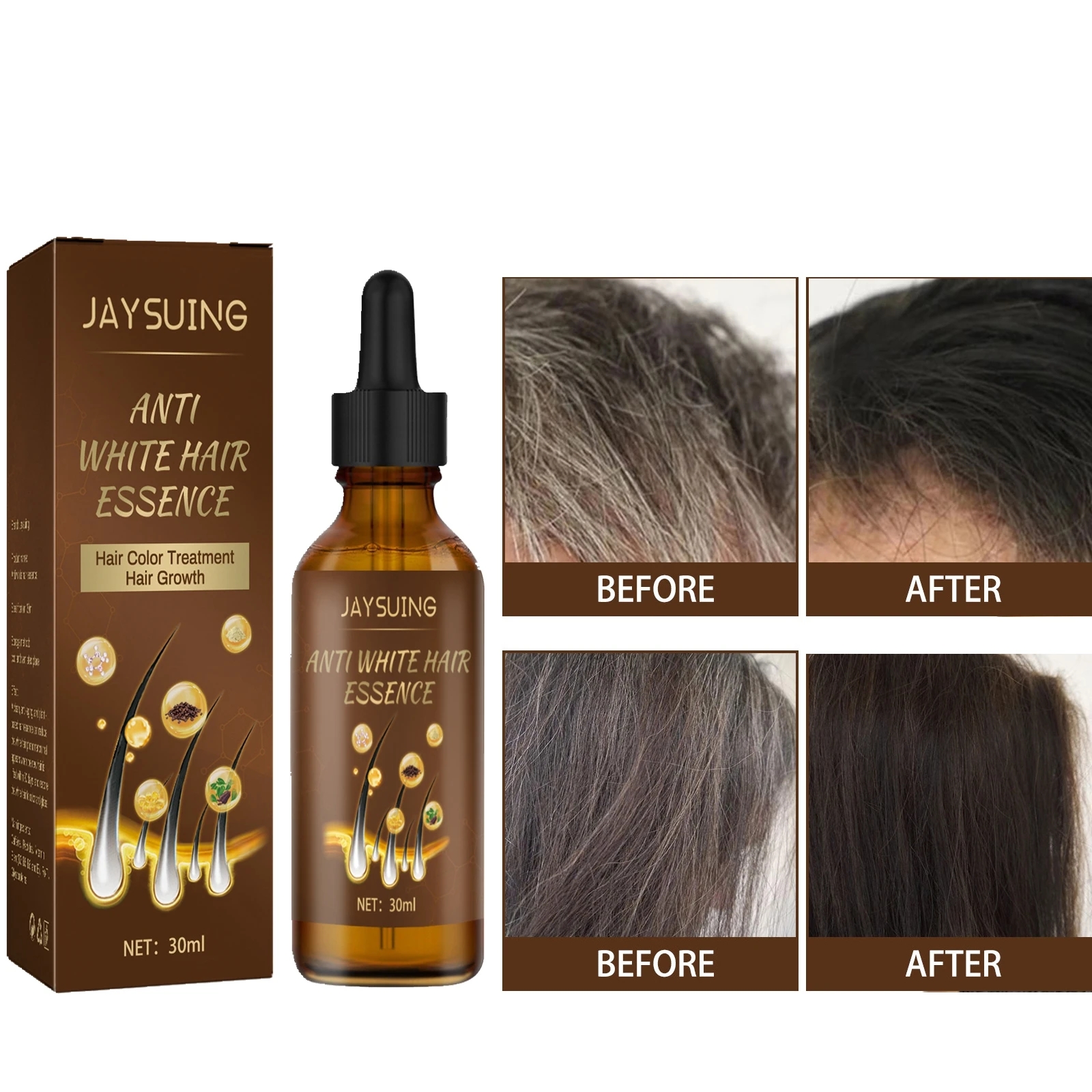 Hair Care Pantene - 30ml Anti Gray Hair Serum Remedy