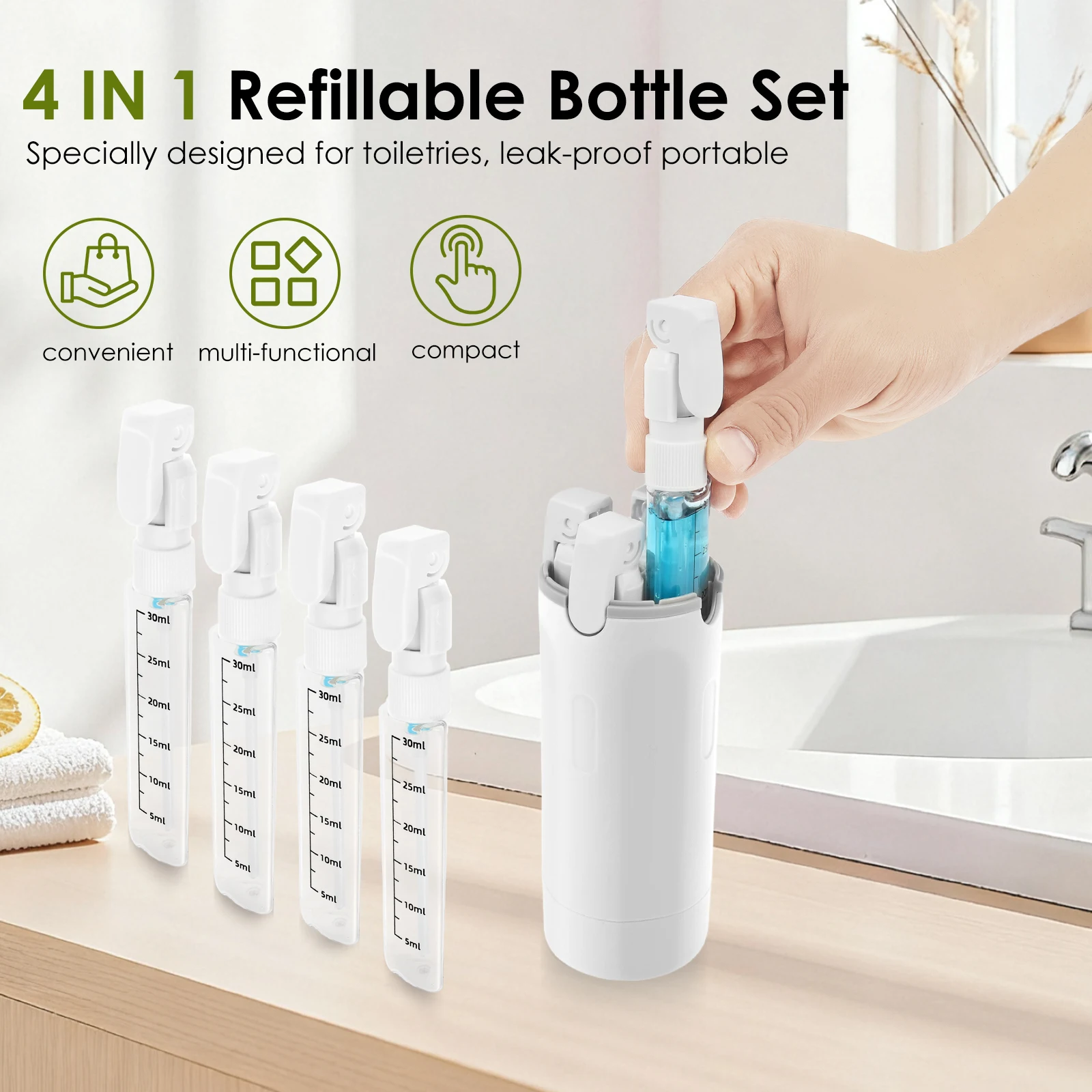 4 in 1 Travel Liquid Dispenser – Dry Shampoo Travel recenzja i cena