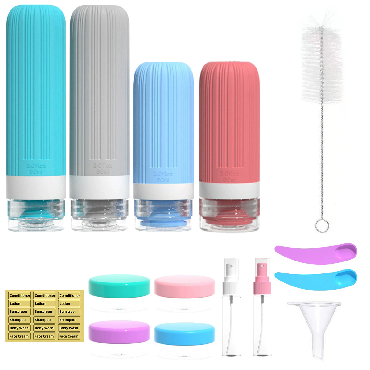 Silicone Travel Bottles Set, L – Dry Shampoo Travel recenzja i cena